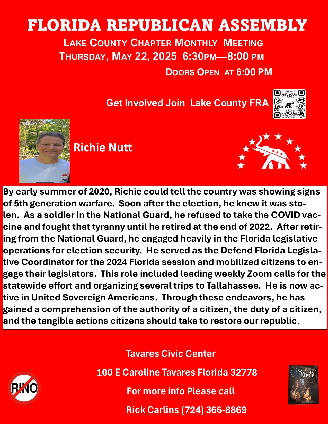 Lake County Republican Assembly Meeting Flier